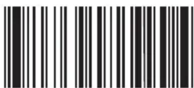 Barcode image with black and white vertical bars, no visible text or symbols beyond the pattern