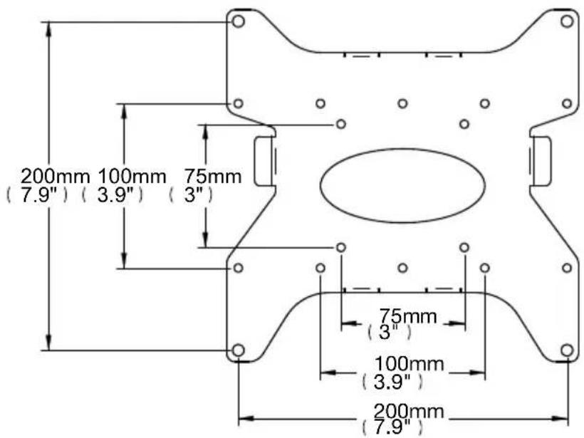 200mm 100mm 75mm (7.9") (3.9") (3") 75mm (3") 100mm (3.9") 200mm (7.9")