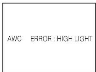AWC ERROR : HIGH LIGHT