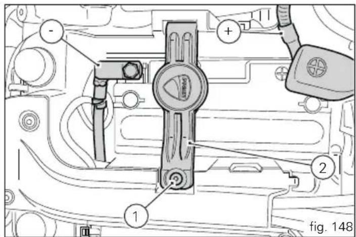 Technical diagram of a vehicle engine component with labeled parts and part number