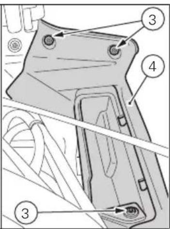 Technical diagram of a mechanical component with numbered parts labeled 3, 4, and 5