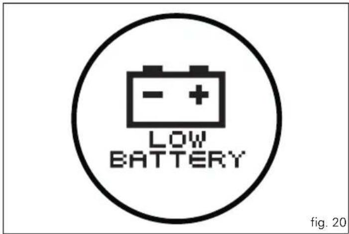 - + LOW BATTERY fig. 20