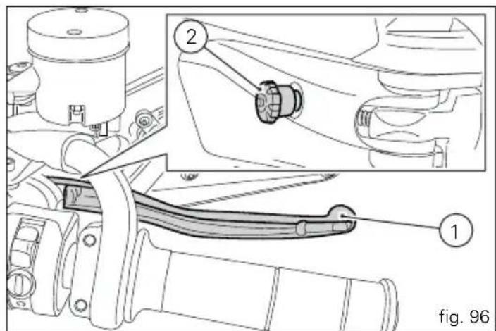 Technical diagram showing car seatbelt components with labeled parts 1 and 2, including a magnified inset view of the component.