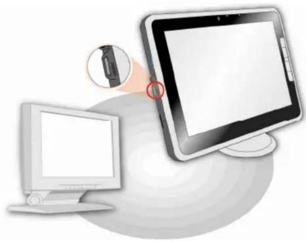 MSI WindPad 100W - Connecting the External Display Devices to HDMI port - 1