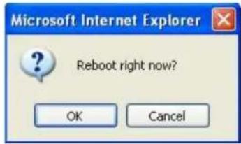 Microsoft Internet Explorer Reboot right now? OK Cancel