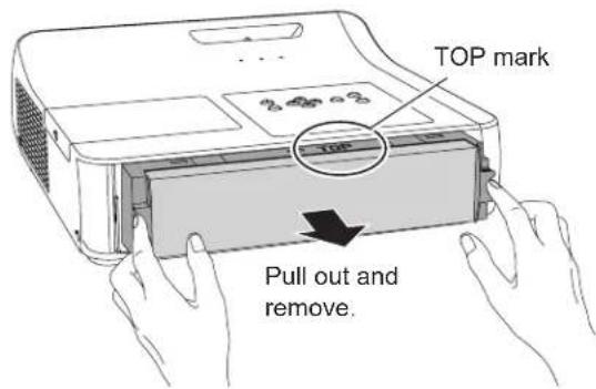 TOP mark Top Pull out and remove.