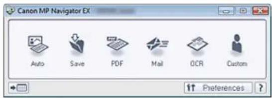 Canon MP Navigator EX Auto Save PDF Mail OCR Custom Preferences