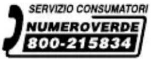 SERVIZIO CONSUMATORI NUMEROVERDE 800-215834