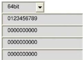 64bit 0123456789 0000000000 0000000000 0000000000