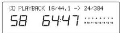 CD PLAYBACK 16/44.1 -> 24/384 58 64:47 : 1 2 3 4 5 6 7 8 9:10:11:12:13:14:15:16