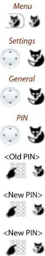 Menu Settings General PIN