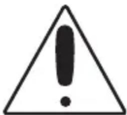 Warning symbol with exclamation mark inside triangle, commonly used for safety alerts