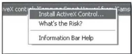 Install ActiveX Control... What's the Risk? Information Bar Help
