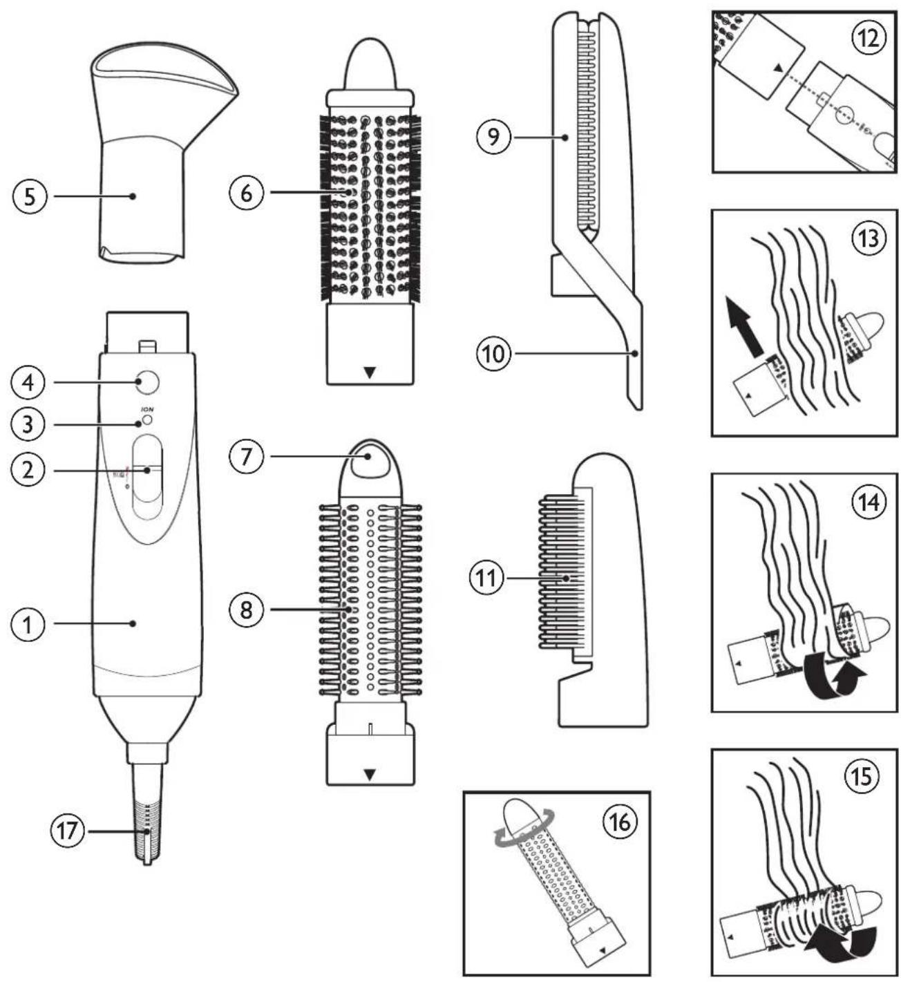 PHILIPS Airstyler HP8652 - Hair Styler - 2