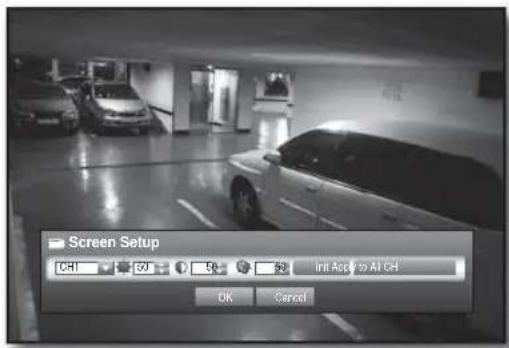 Screen Setup CHI GO SE 类 Init Apply to AI CH OK Cancel