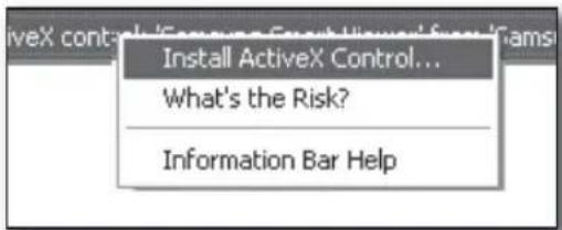 ActiveX control... Install ActiveX Control... What's the Risk? Information Bar Help