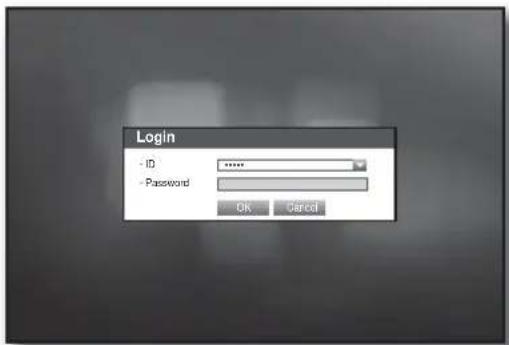 Login - ID: ****** - Password: OK Cancel