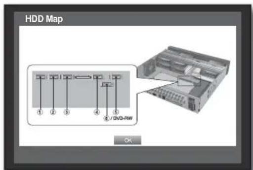 HDD Map ① ② ③ ④ ⑤ ④ /DVD-RW OK
