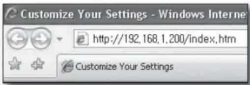 Customize Your Settings - Windows Internet http://192.168.1.200/index.htm Customize Your Settings