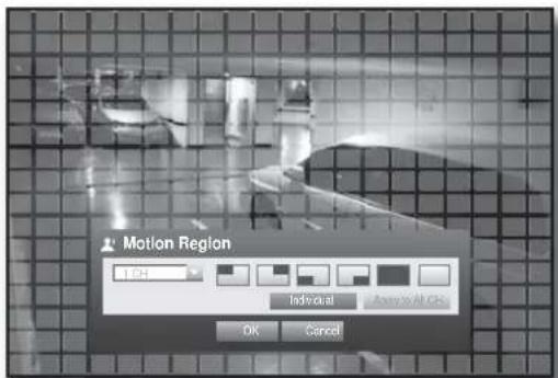 Motion Region OK Individual Access to All CIs OK Cancel