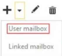 + User mailbox Linked mailbox