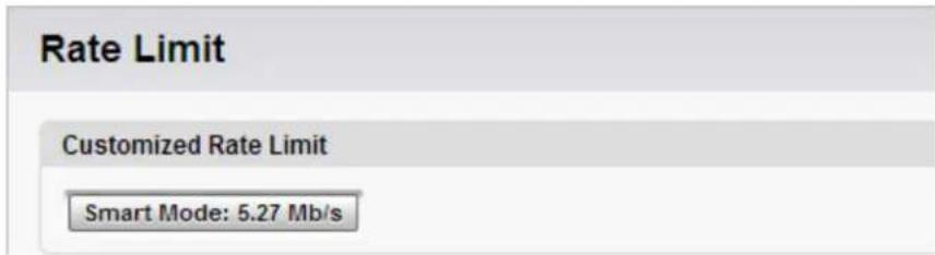 Rate Limit Customized Rate Limit Smart Mode: 5.27 Mb/s