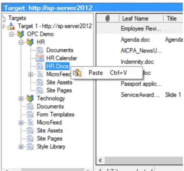 Target: http://sp-server2012 Targets Target 1 - http://sp-server2012 OPC Demo HR Documents HR Calendar HR Docs MicroFeed Site Assets Site Pages Technology Documents Form Templates MicroFeed Site Assets Site Pages Style Library Leaf Name Title Employee Revi... Agenda.doc Agenda AICPA_NewsU... Indemnity.doc Paste Ctrl+V doc Passport applic... ServiceAward.... Slide 1