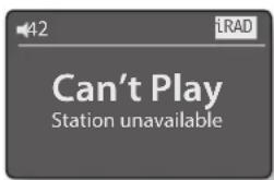 42 LRAD Can't Play Station unavailable