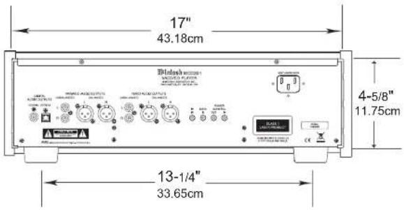 17" 43.18cm Biodash audio SINQUES PLANTS 13-1/4" 33.65cm 4-5/8" 11.75cm