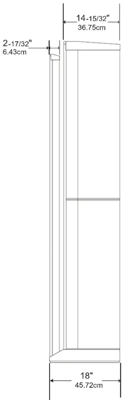 14-15/32" 36.75cm 2-17/32" 6.43cm 18" 45.72cm