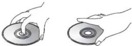 Illustration of two hands holding a CD or DVD disc, no text or symbols present