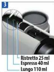 Ristretto 25 ml Espresso 40 ml Lungo 110 ml