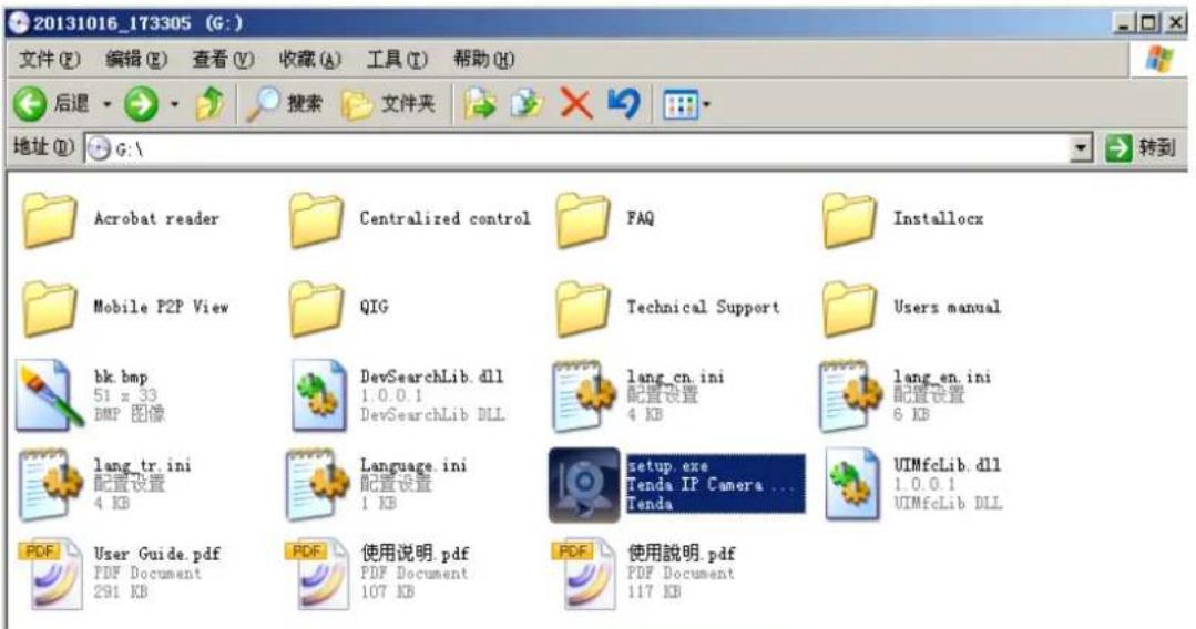 20131016_173305 (G:) 文件(F) 编辑(E) 查看(V) 收藏(A) 工具(T) 帮助(H) 后退 搜索 文件夹 地址(D) G:\ 转到 Acrobat reader Centralized control FAQ Installocx Mobile P2P View QIG Technical Support Users manual bk.bmp 51 x 33 BMP 图像 DevSearchLib.dll 1.0.0.1 DevSearchLib DLL lang_cn.ini 配置设置 4 KB lang_en.ini 配置设置 6 KB lang_tr.ini 配置设置 4 KB Language.ini 配置设置 1 KB setup.exe Tenda IP Camera ... Tenda UIMfcLib.dll 1.0.0.1 UIMfcLib DLL PDF User Guide.pdf PDF Document 291 KB 使用说明.pdf PDF Document 107 KB PDF 使用说明.pdf PDF Document 117 KB
