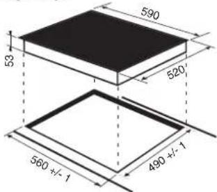 590 53 520' 560 +/- 1 490 +/- 1