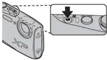 Diagram showing camera mode dial and button insertion, with Chinese label 'CBM-GET' indicating action point