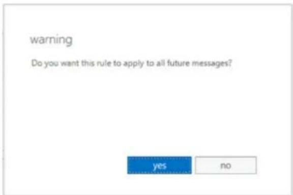 warning Do you want this rule to apply to all future messages? yes no