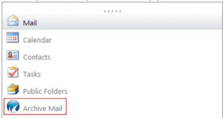 Mail Calendar Contacts Tasks Public Folders Archive Mail