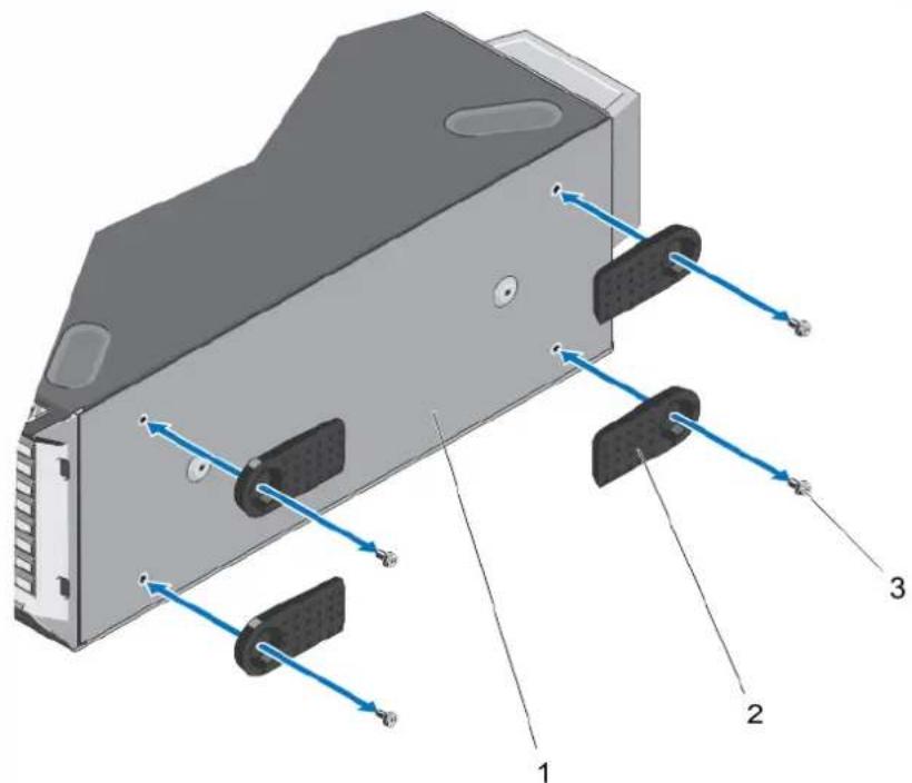 DELL 17154738.2-4 - Retrait des pieds du système - 2