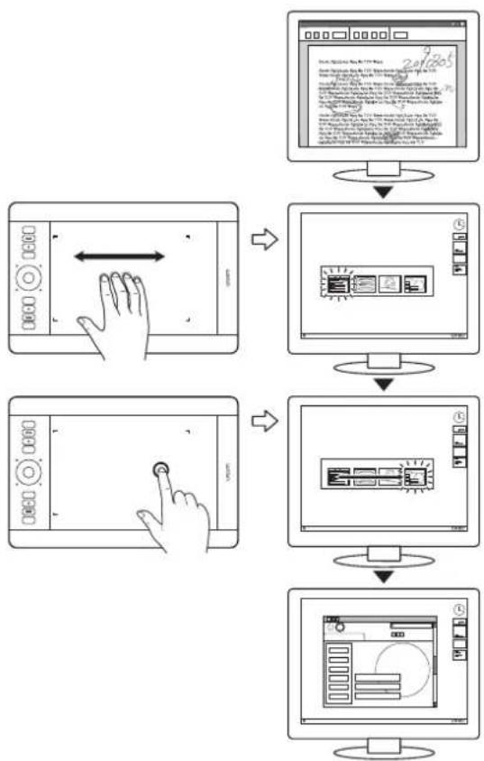 WACOM Intuos 5 Touch Large - MOUVEMENTS AVEC QUATRE DOIGTS - 4