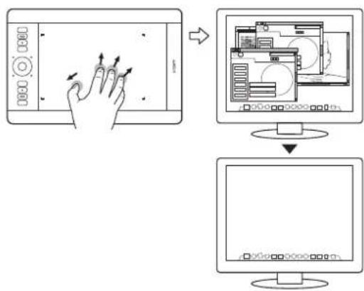 WACOM Intuos 5 Touch Large - MOUVEMENTS AVEC QUATRE DOIGTS - 2