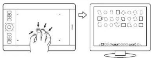 WACOM Intuos 5 Touch Large - MOUVEMENTS AVEC QUATRE DOIGTS - 1