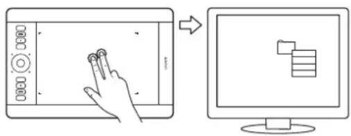 WACOM Intuos 5 Touch Large - ACTIONS ET MOUVEMENTS AVEC DEUX DOIGTS - 4