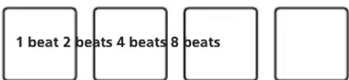 1 beat 2 beats 4 beats 8 beats