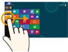 SAMSUNG DM500A2D - 터치 스크린 사용하기터치 스크린 모델에 한함) - 1