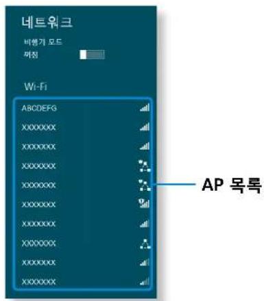 네트워크 비행가 모드 비청 Wi-Fi ABCDEFG XXXXXXXXX XXXXXXXXX XXXXXXXXX XXXXXXXXX XXXXXXXXX XXXXXXXXX XXXXXXXXX XXXXXXXXX XXXXXXXXX XXXXXXXXX AP 목록