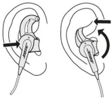 BOSE SoundTrue in-ear 64529 - Para determinar se a ponta tem o tamanho certo: - 1