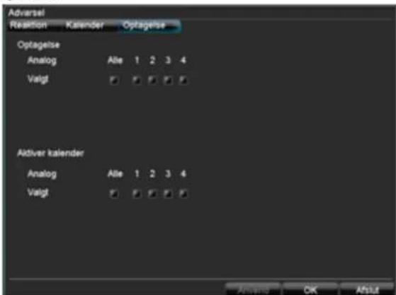 Adversel Reaction Kalendar Optagelse Optagelse Analog Alle 1 2 3 4 Valgt ✓ ✓ ✓ ✓ ✓ Aktiver kalender Analog Alle 1 2 3 4 Valgt ✓ ✓ ✓ ✓ ✓ Aktiver OK Aktiv