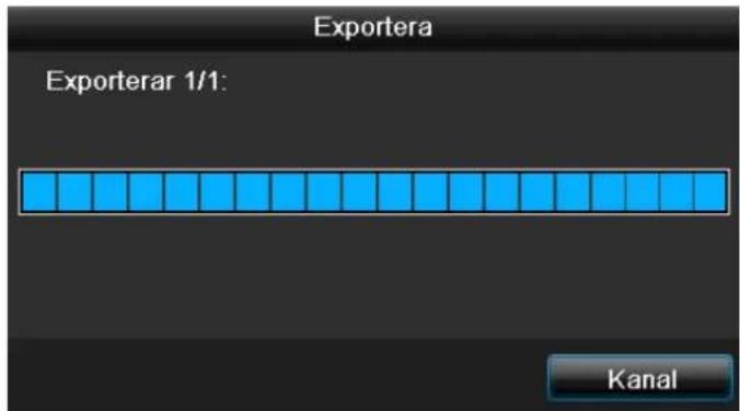 Exportera Exporterar 1/1: Kanal