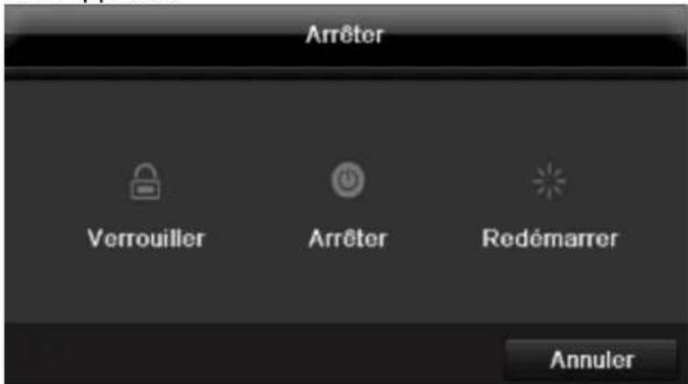 Arrêter Verrouiller Arrêter Redémarrer Annuler