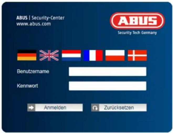 ABUS | Security-Center www.abus.com ABUS Security Tech Germany Benutzername Kennwort Anmelden Zurücksetzen